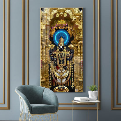 Shree Venkateswara Swamy Premium Acrylic Vertical Wall Art