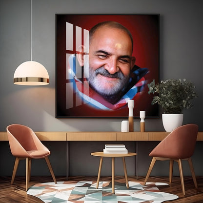 Neem Karoli Baba Maharaj Premium Acrylic Square Wall Art