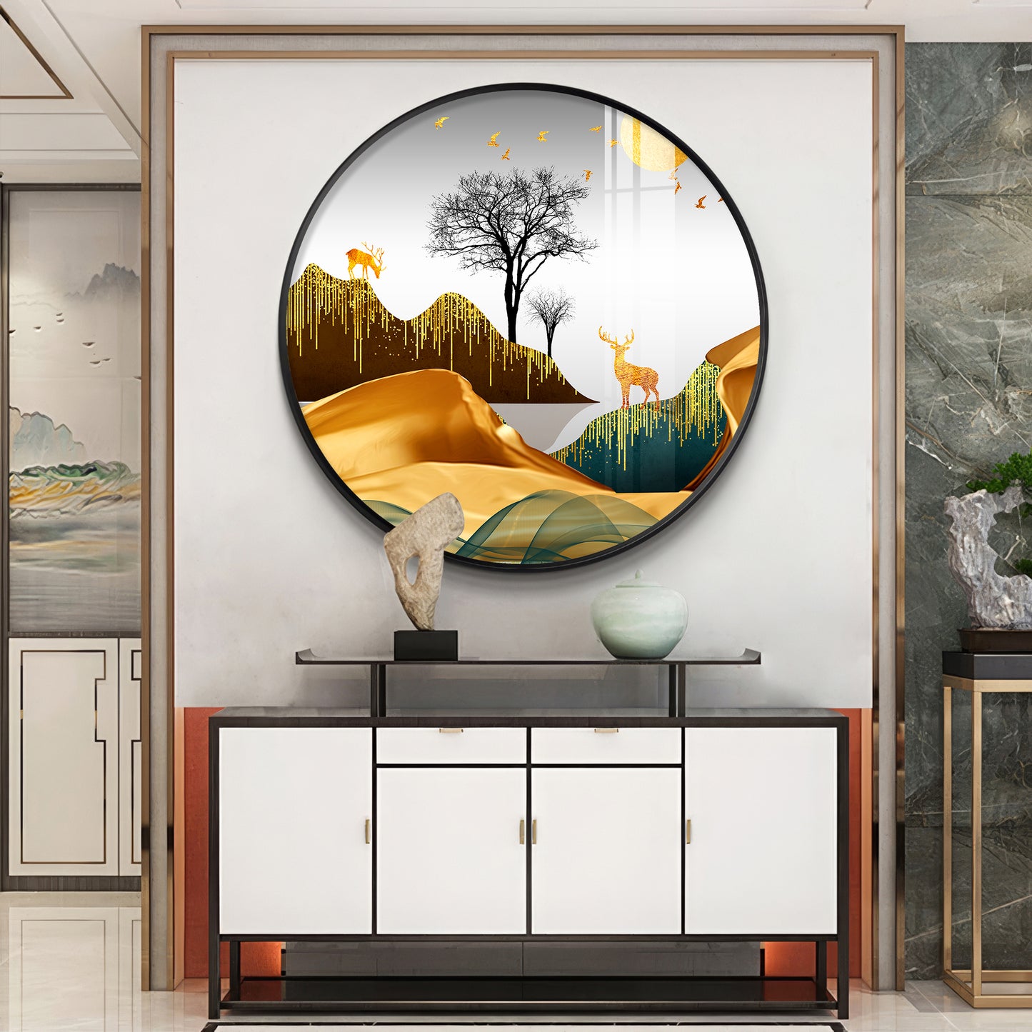 Forest Glade Premium Acrylic Round Wall Art