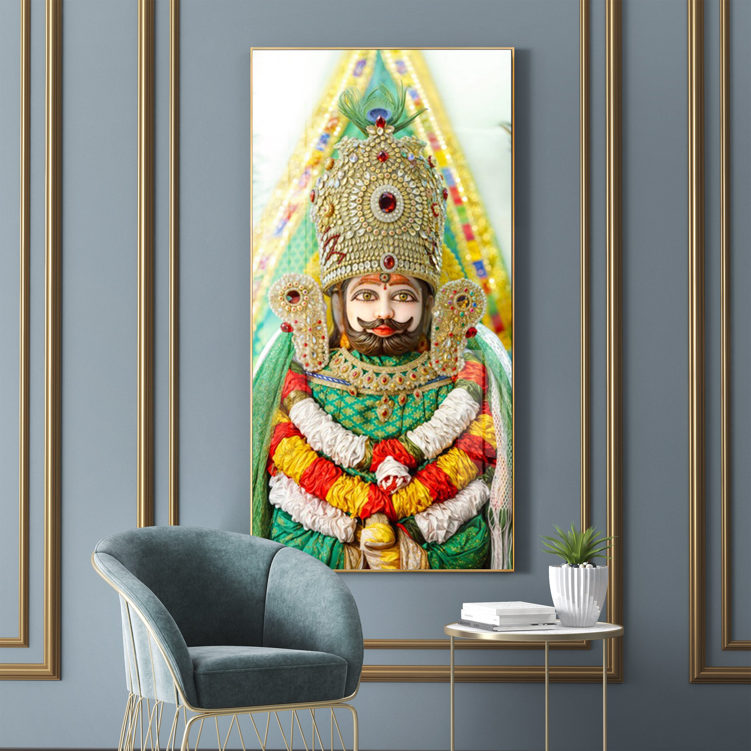 Shyam Baba Ji Premium Acrylic Vertical Wall Art