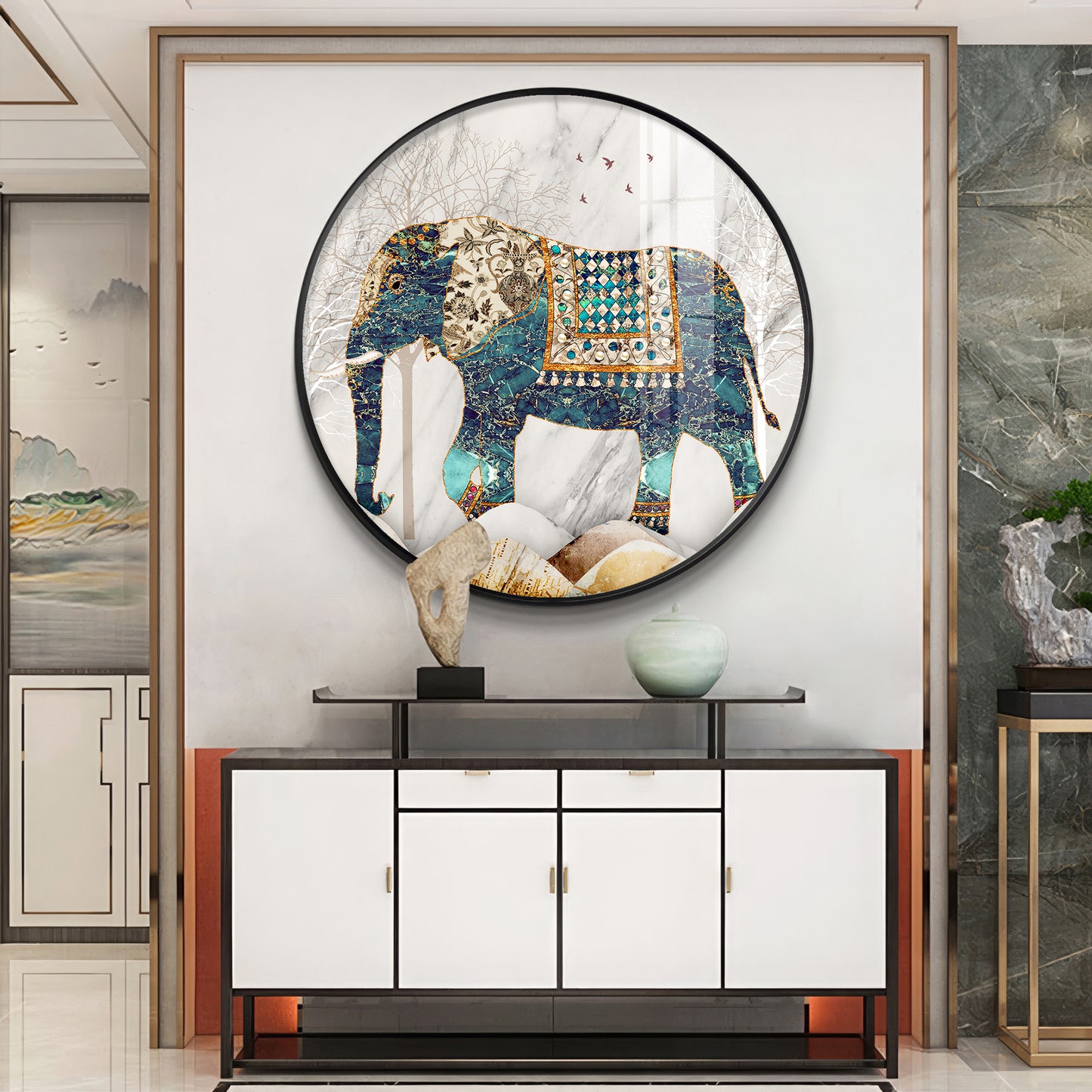 Majestic Alpha Premium Acrylic Round Wall Art