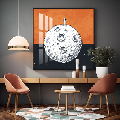 Conquering The Moon Premium Acrylic Square Wall Art