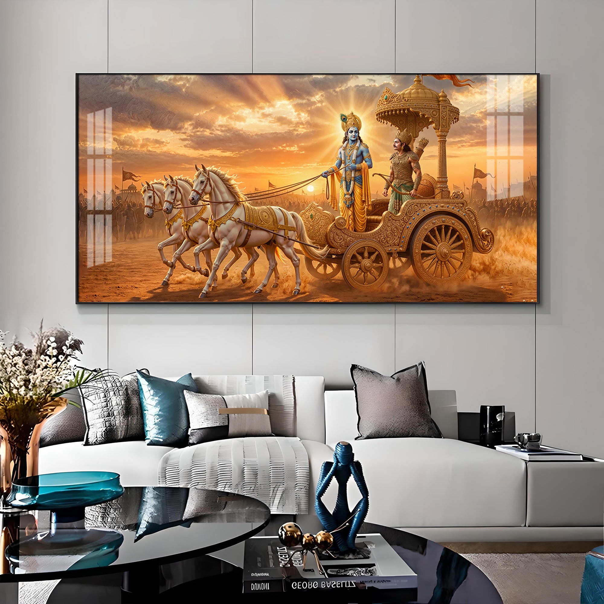 Shrimad Bhagavad Gita Premium Acrylic Horizontal Wall Art