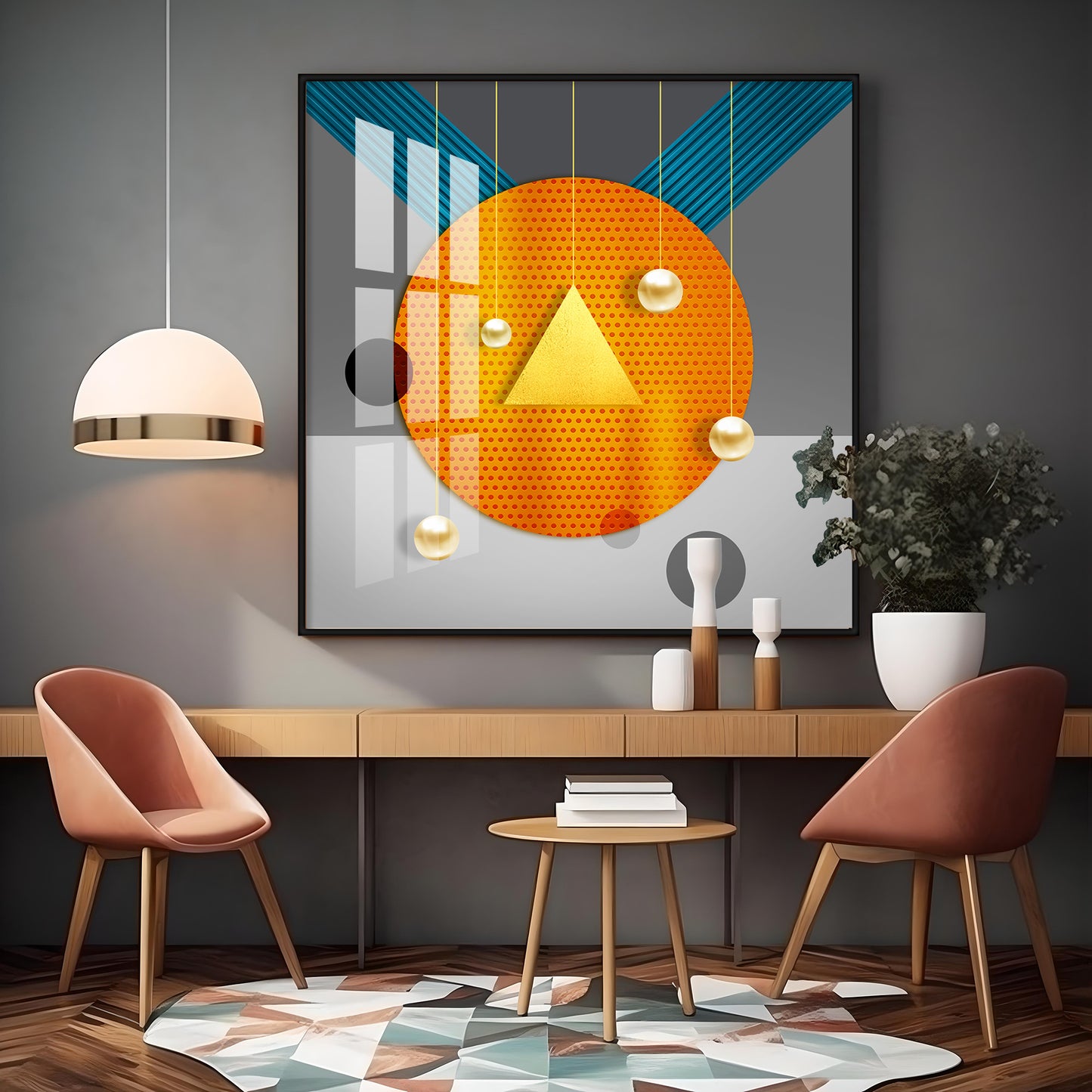 Geometric Light Luxury Premium Acrylic Square Wall Art