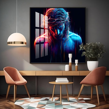 Christ Jesus Premium Acrylic Square Wall Art