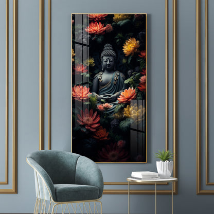 Majestic Buddha Premium Acrylic Vertical Wall Art