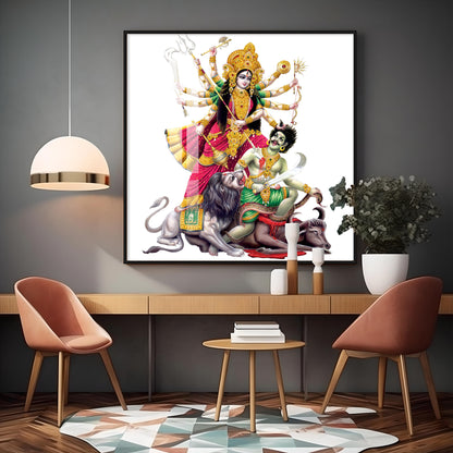 Mahishasuramardini Grace Premium Acrylic Square Wall Art