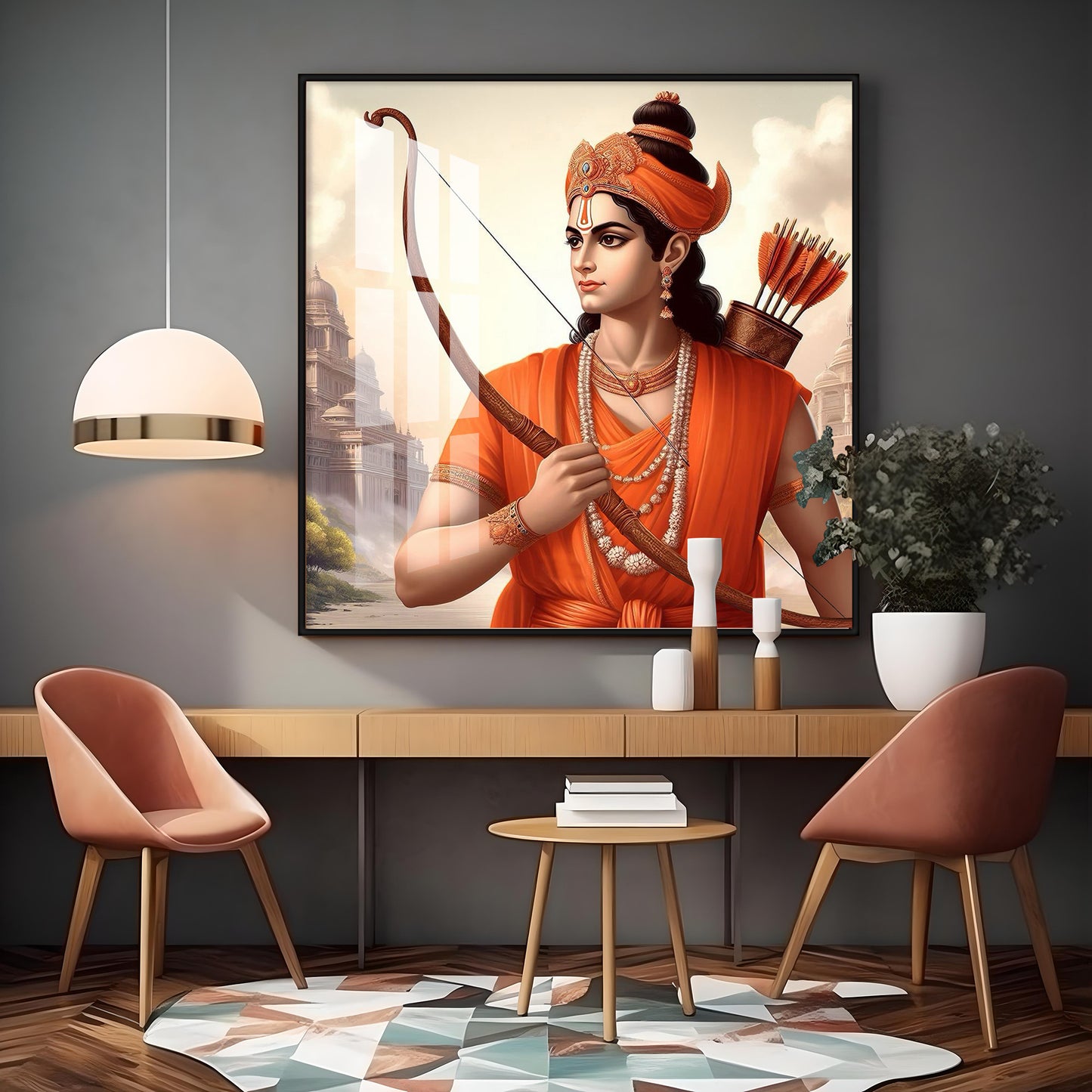 Prabhu Shree Ram Premium Acrylic Square Wall Art