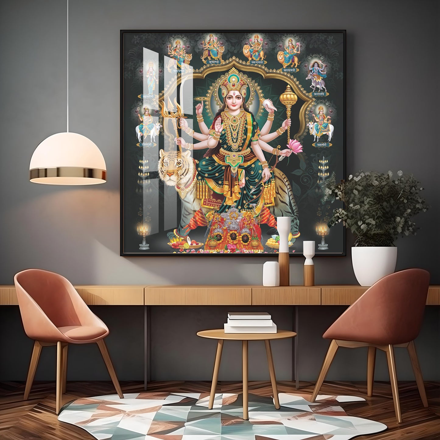 Hindu Goddess Premium Acrylic Square Wall Art