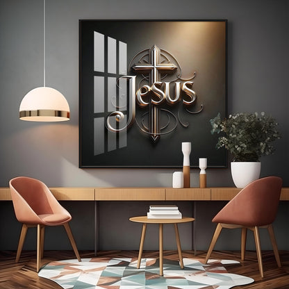 3D Jesus Artistry Premium Acrylic Square Wall Art