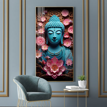 Enlightened Buddha Essence Premium Acrylic Vertical Wall Art