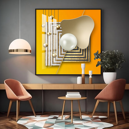 Abstract Gold Premium Acrylic Square Wall Art