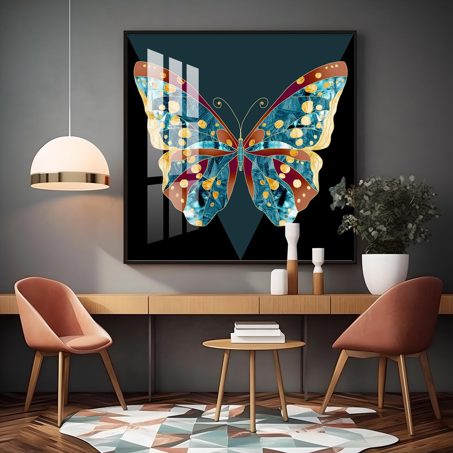 Heavenly Butterfly Premium Acrylic Square Wall Art