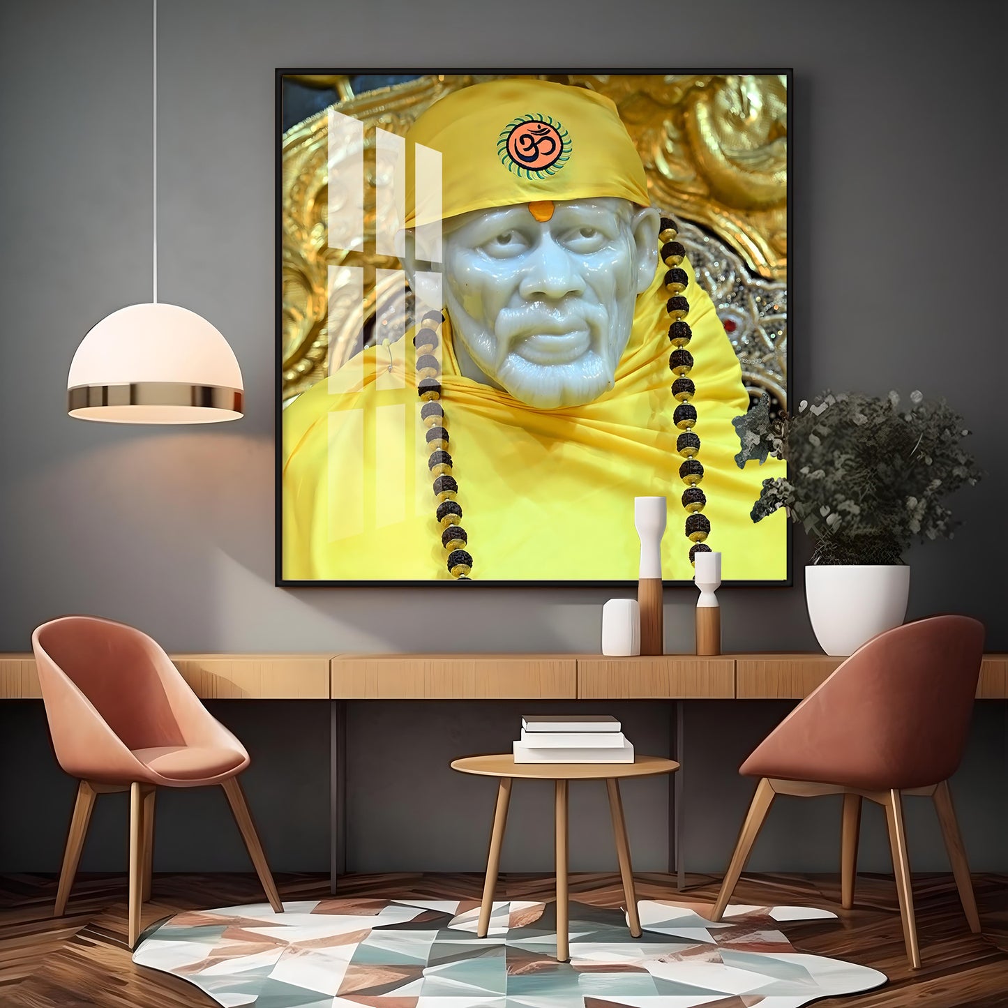 Jai Shree Sai Premium Acrylic Square Wall Art