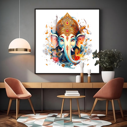 Vighanharta Ganesh Premium Acrylic Square Wall Art