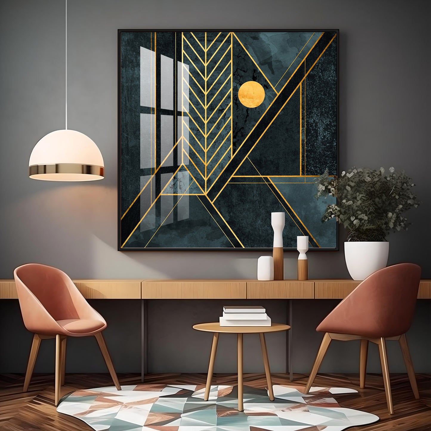 Urban Abstract Design Premium Acrylic Square Wall Art