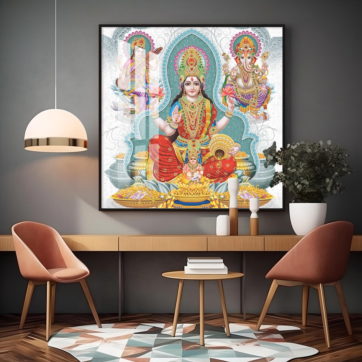 Supreme Serenity Deities Premium Acrylic Square Wall Art