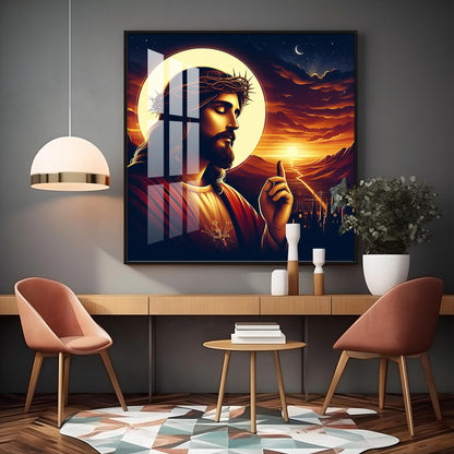 Lord Jesus Christ Premium Acrylic Square Wall Art