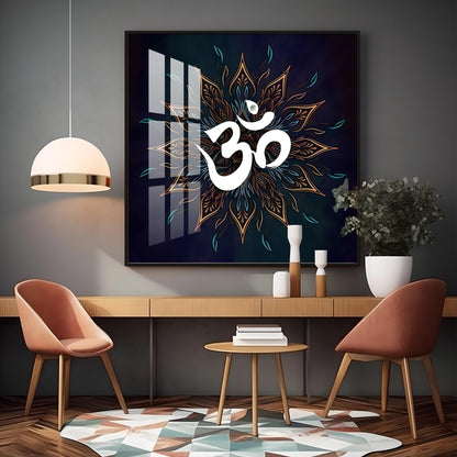 Om Shanti Premium Acrylic Square Wall Art