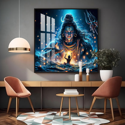 Cosmic Shiva Premium Acrylic Square Wall Art