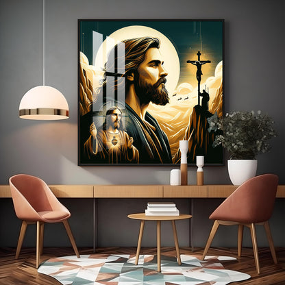 Lord Jesus Premium Acrylic Square Wall Art