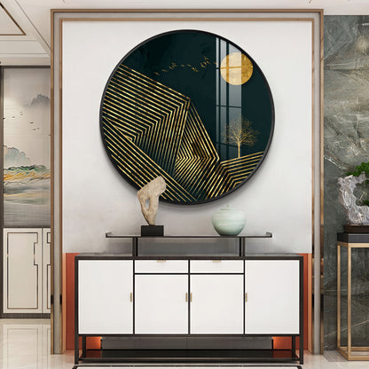 Obsidian Luxe Premium Acrylic Round Wall Art