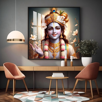 Hare Krishna Premium Acrylic Square Wall Art