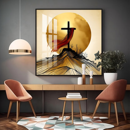 Ascendant Cross Premium Acrylic Square Wall Art