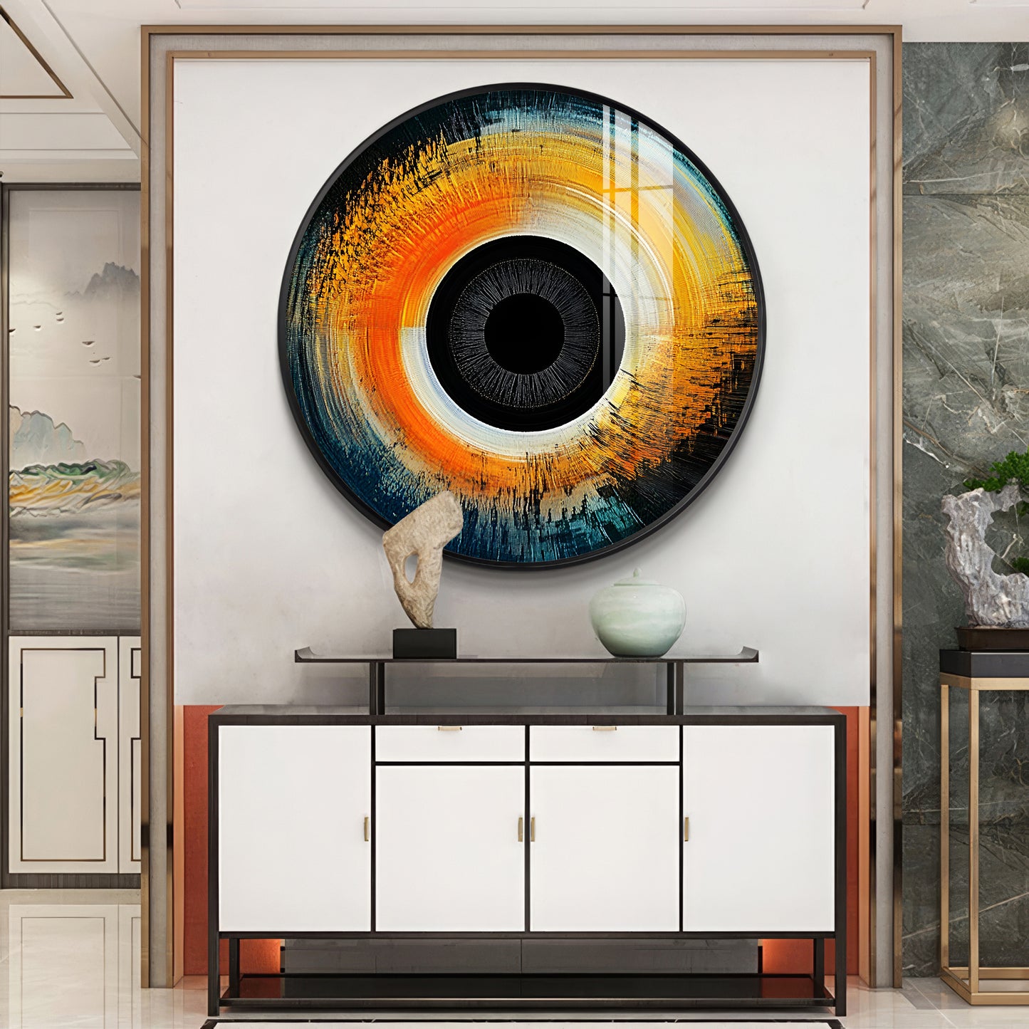Visionary Gaze Premium Acrylic Round Wall Art