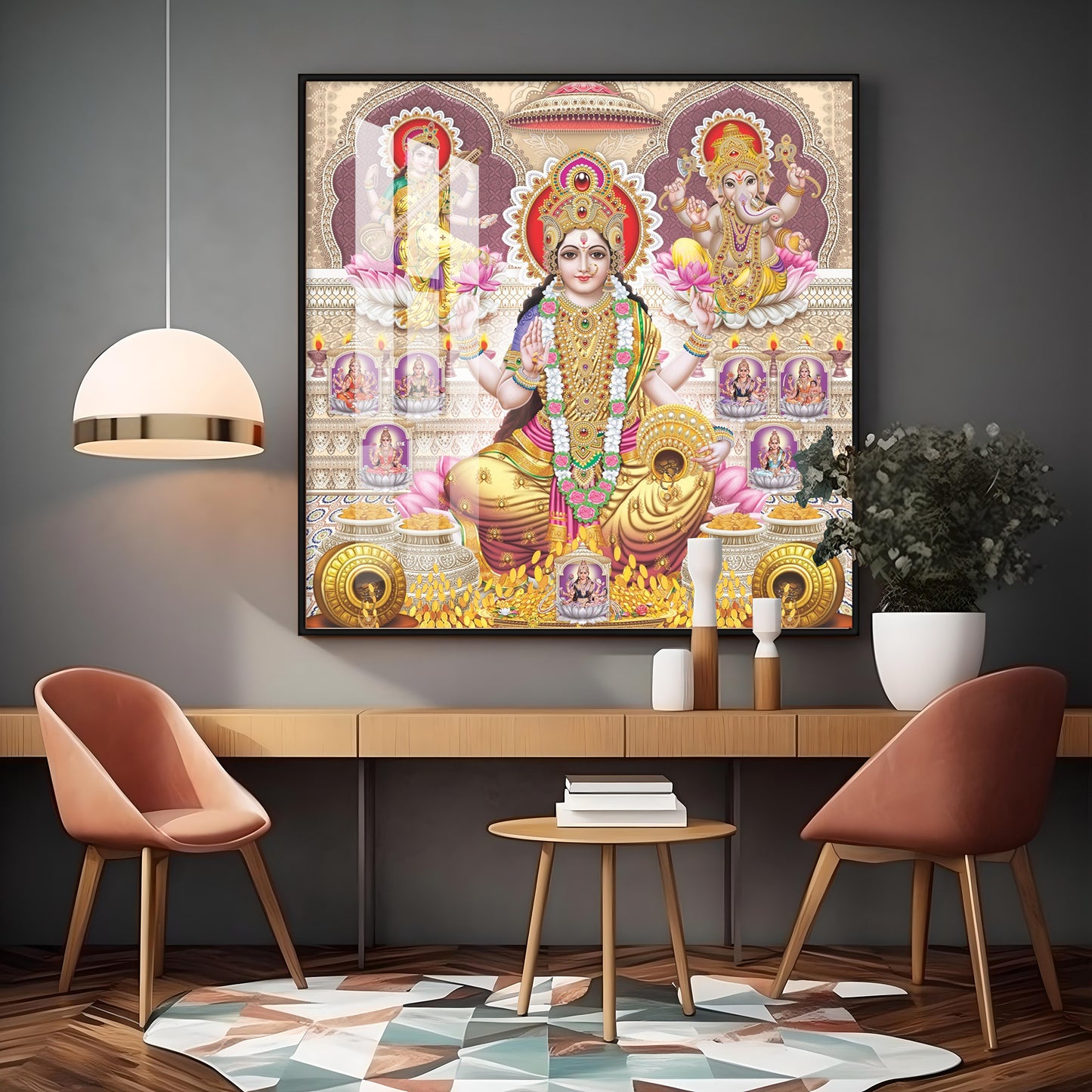 Supreme Laxmi Radiance Premium Acrylic Square Wall Art