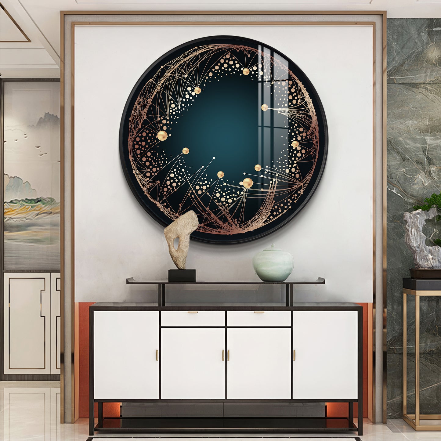 Astral Glow Premium Acrylic Round Wall Art