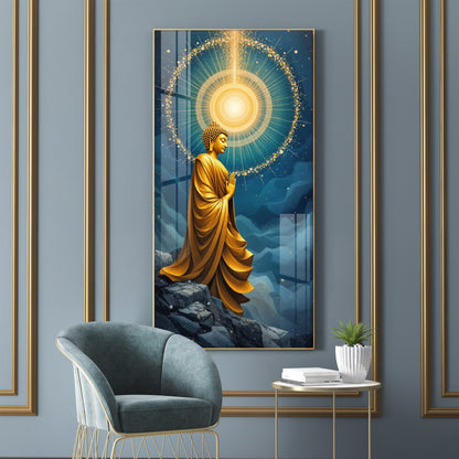 The Buddha's Haven Premium Acrylic Vertical Wall Art