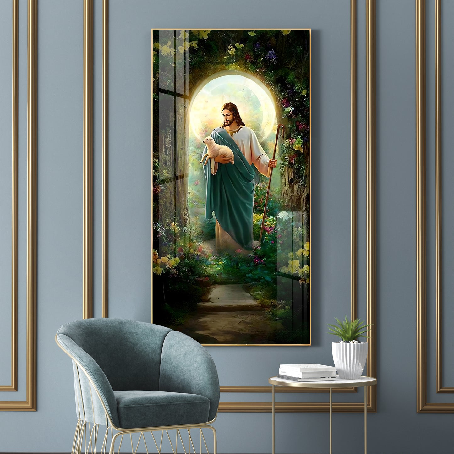 The Parable of Lost Sheep Premium Acrylic Vertical Wall Art