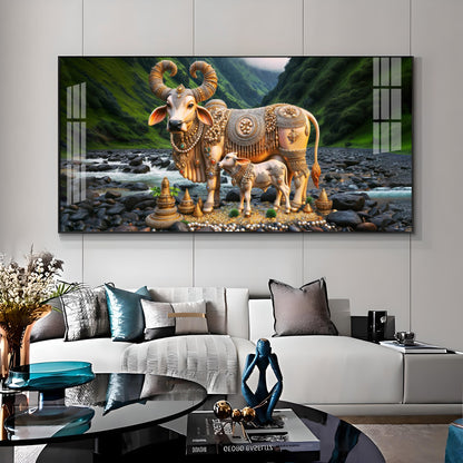 Golden Charm Premium Acrylic Horizontal Wall Art