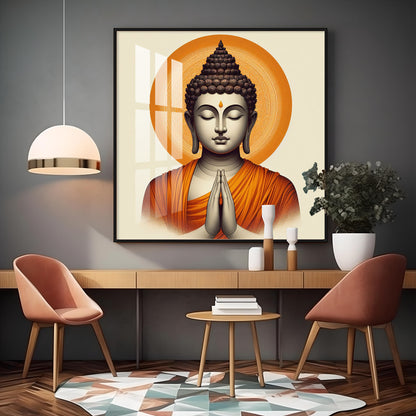 Lord Buddha Premium Acrylic Square Wall Art