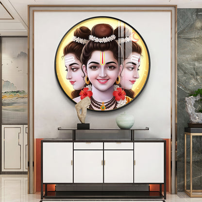 Gurudev Datt Premium Acrylic Round Wall Art