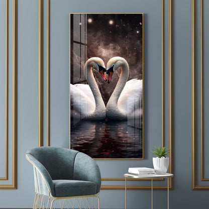 The Swans Majestic Duet Premium Acrylic Wall Art