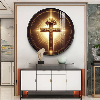 Sacred Symbol Sign Premium Acrylic Round Wall Art