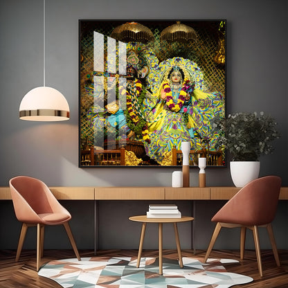 Radha Krishna Premium Acrylic Square Wall Art