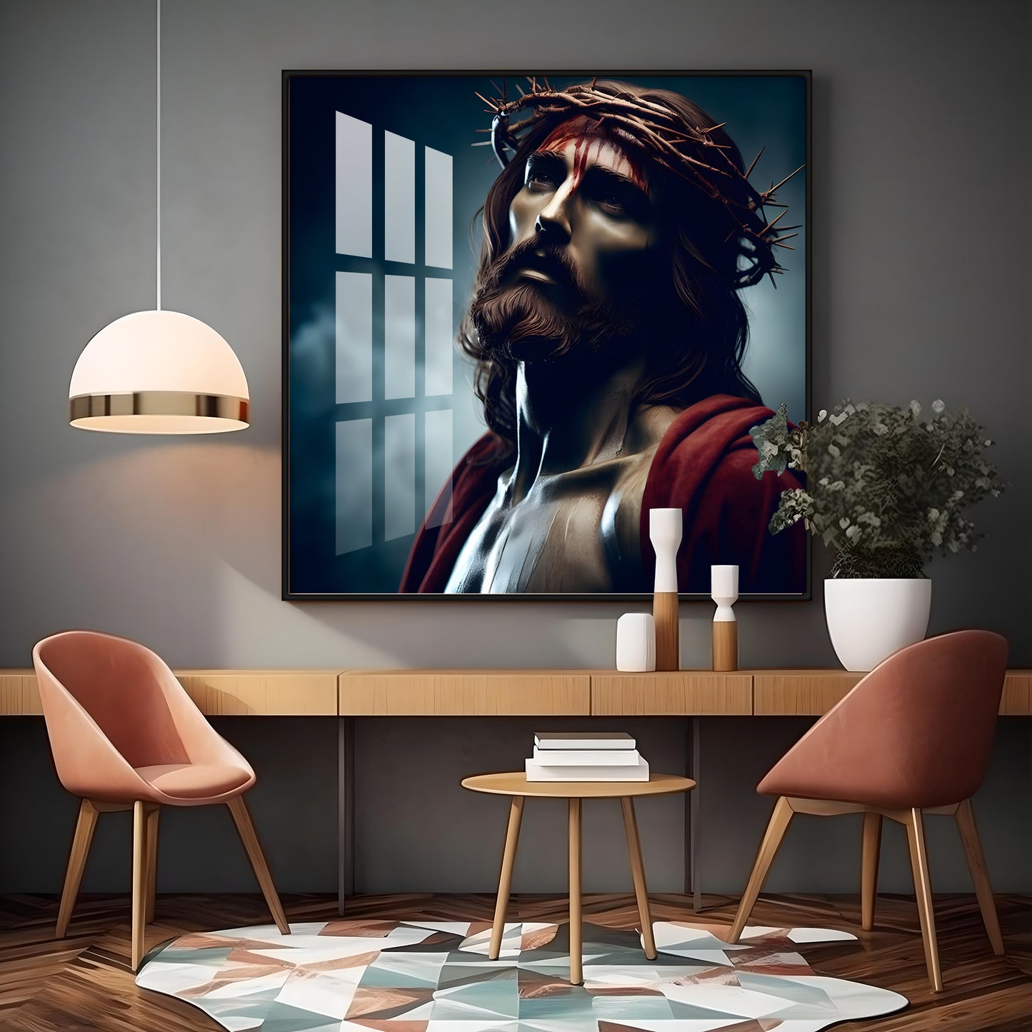 Jesus Premium Acrylic Square Wall Art