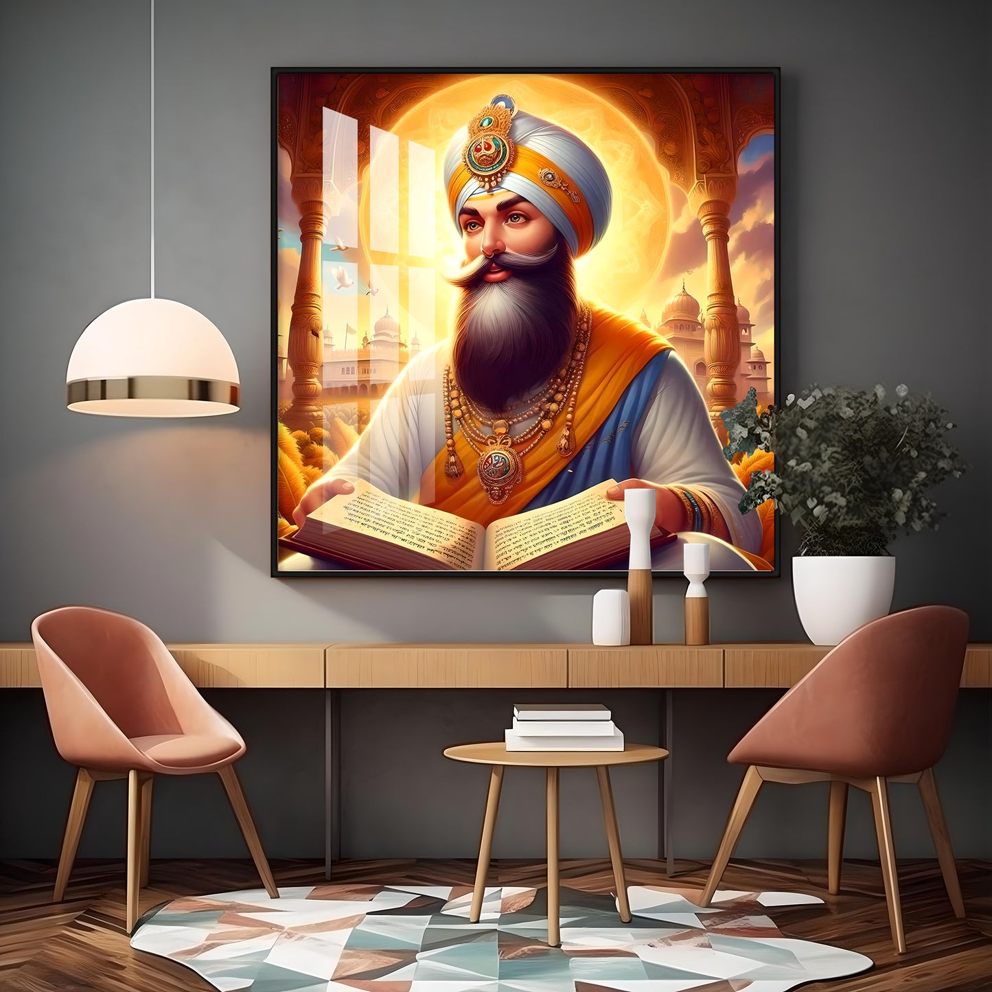 Guru Govind Singh Ji Premium Acrylic Square Wall Art