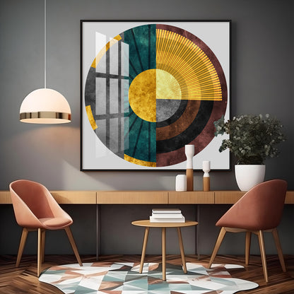 Circular Artistry Premium Acrylic Square Wall Art