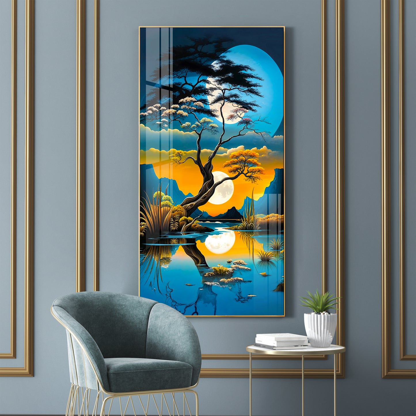 Sunset Serenity Premium Acrylic Vertical Wall Art