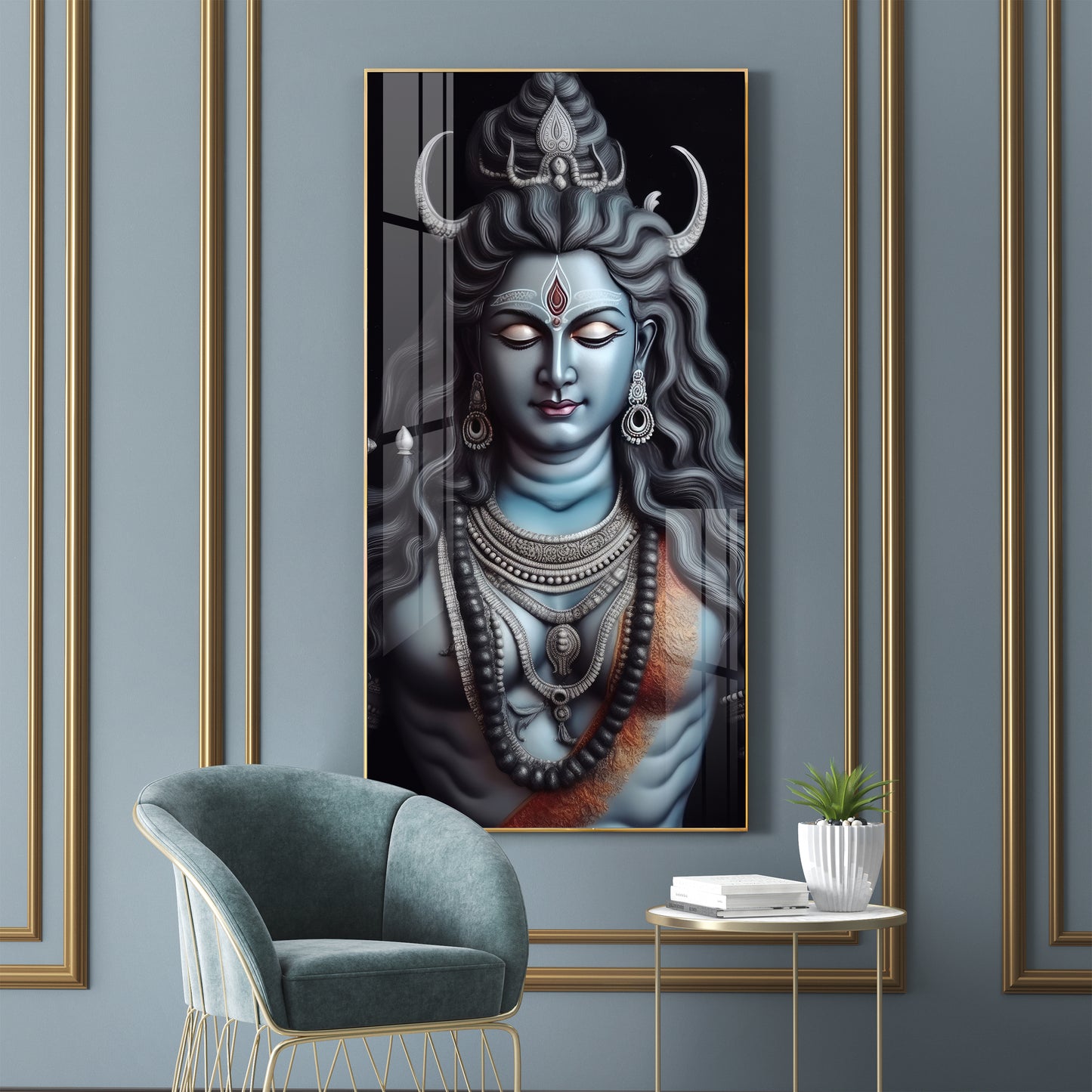 Shiv Shankar Premium Acrylic Vertical Wall Art