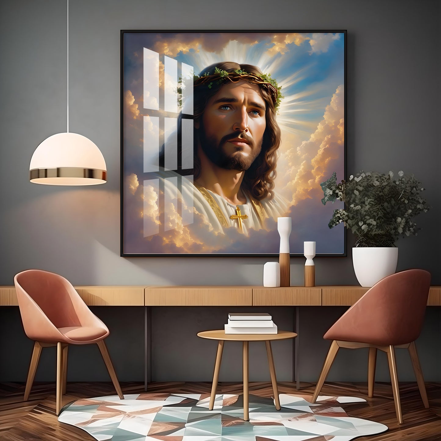 Jesus Christ Christian Premium Acrylic Square Wall Art