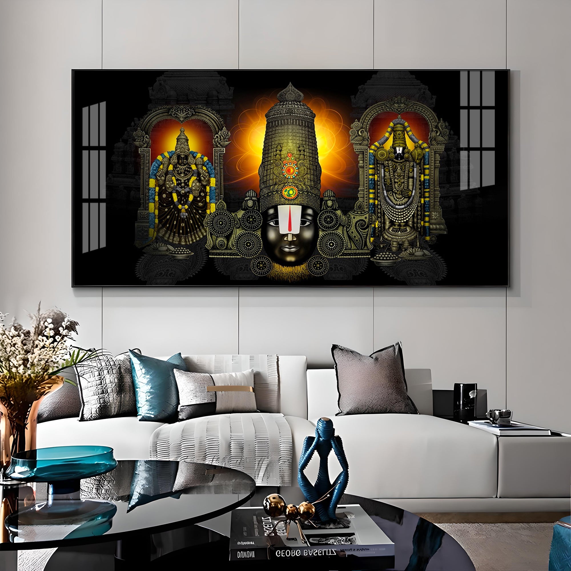 Sacred Sri Venkateswara Swamy Premium Acrylic Horizontal Wall Art