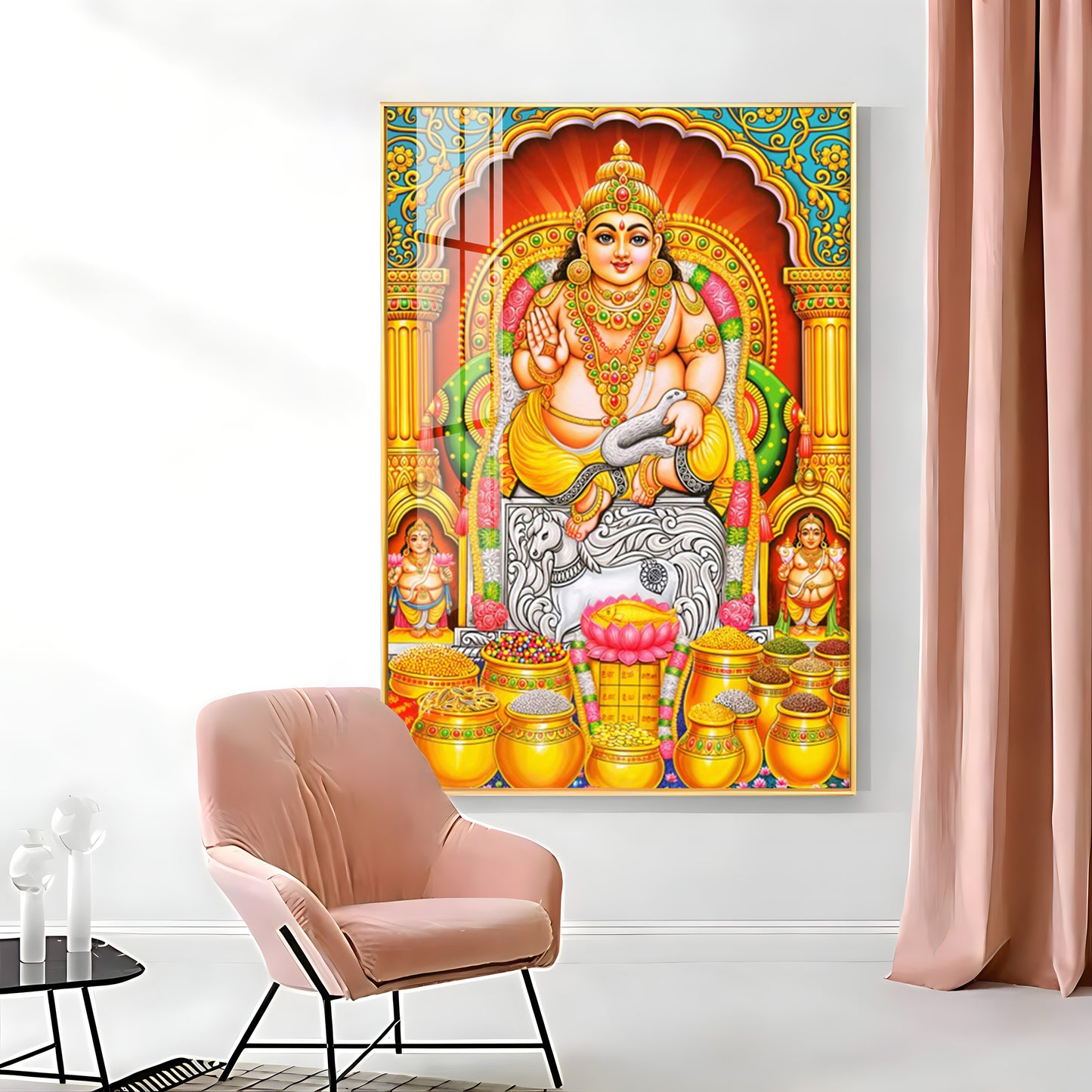 God Of Wealth And Treasurer Premium Acrylic Vertical Wall Art