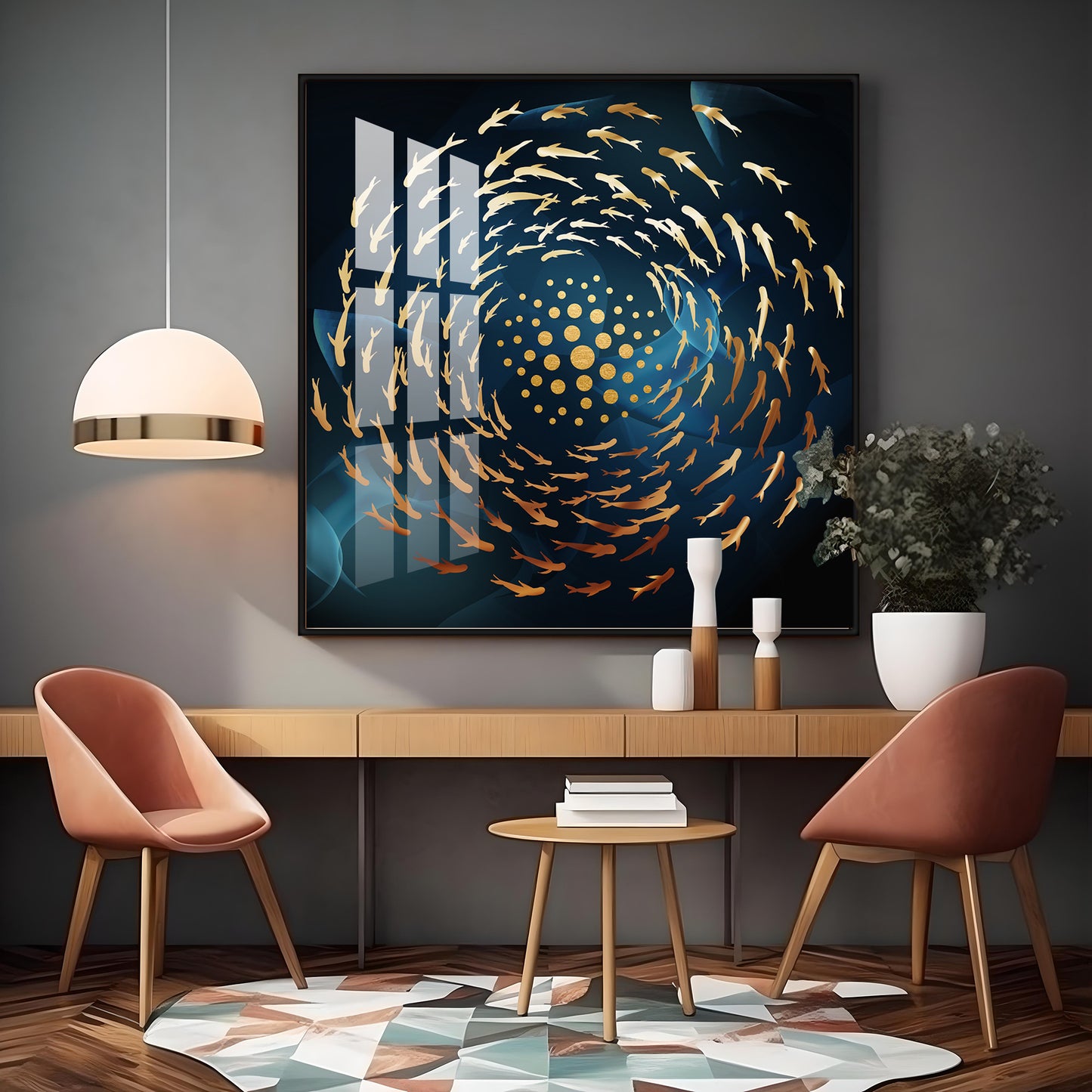 Into The Blue Premium Acrylic Square Wall Art