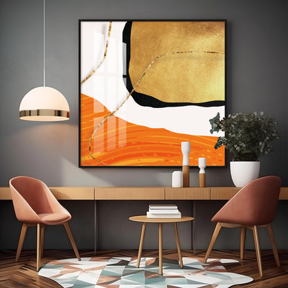 Golden Rust Premium Acrylic Square Wall Art