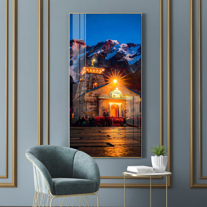 Kedarnath Dham Premium Acrylic Vertical Wall Art